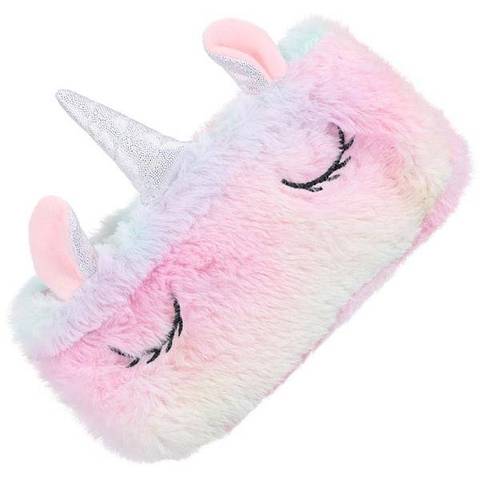 Fuzzy Unicorn Pencil Case